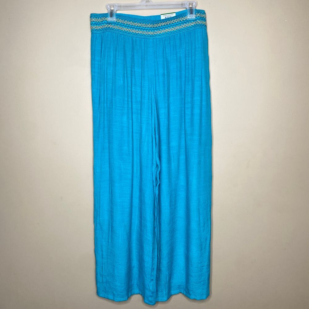 NWT JM Collection Women's Woven Wide Leg‎ Pants Size large